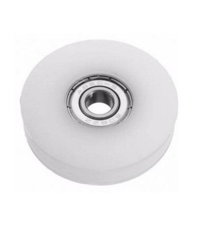 46.5mm U Groove Round Nylon Pulley Wheels For Slide Gate/ Angle Bar/ Drawers