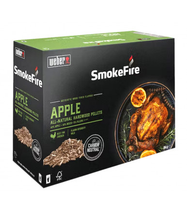 Pellet di legno 18291 Melo 8 Kg per Weber SmokeFire