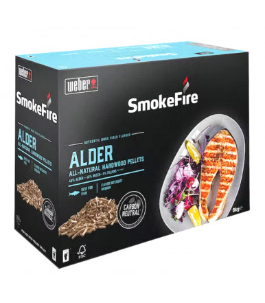 Hardwood pellets 18290 Alder 8 Kg for Weber SmokeFire