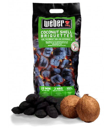 Briquettes 18402 de coques de noix de coco 8 Kg Weber