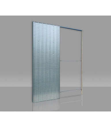 Sliding counterframe in sheet metal for plastering single door model 70x2100