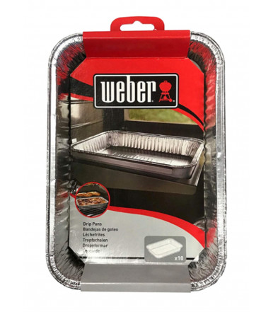 Bandejas 6415 de goteo de aluminio Weber 10 piezas