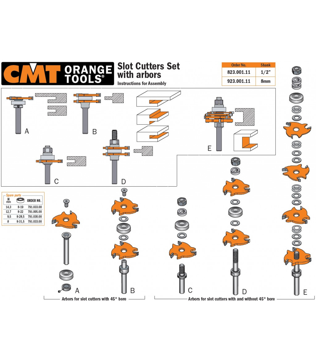 CMT - Fraise à feuillure, HW - Fraise - Matériel - Outils de coupe - Fraise  à rainurer