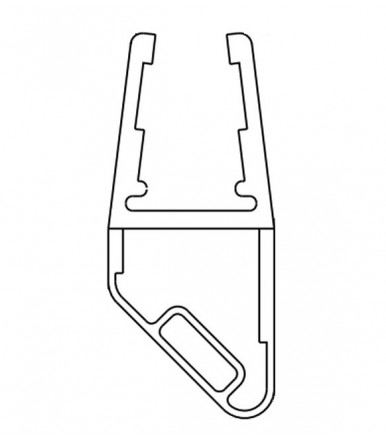 Profil-joint magnétique pour angle 90° pour cabine de douche, épaisseur de verre 6-8 mm, longueur 2200 mm 8PT8-60/61