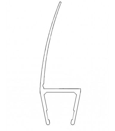 Perfil-cruce desviador anti aplastamiento para cabina de ducha, grosor del vidrio 8-10 mm, longitud 2500 mm 8PT1-33