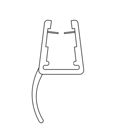 Anschlagdichtungen 180° für Duschkabine, Glasstärke 6-8 mm, Länge 2200 mm 8PT8-30