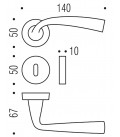 Paar Türschnalle Edo MH11 Colombo Design