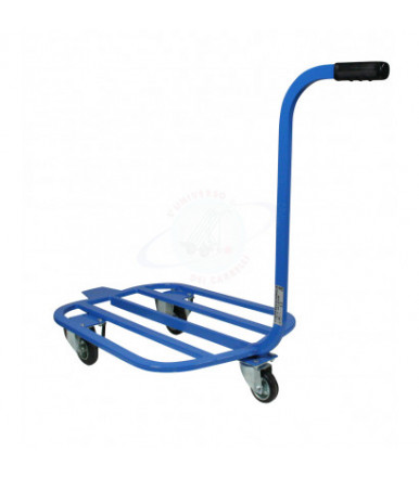 Carrello pianale portacassette CIGNO 2 ruote fisse Ø mm 100 1 ruota girevole Ø mm 80 Articolo 016