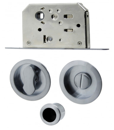 Kit sliding door handle with lock Open ID211LK Colombo Design