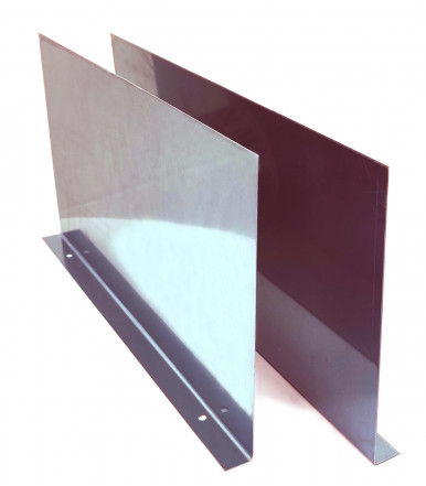 Pair of side panels 350x180 mm for wall cabinet under hood in stainless steel