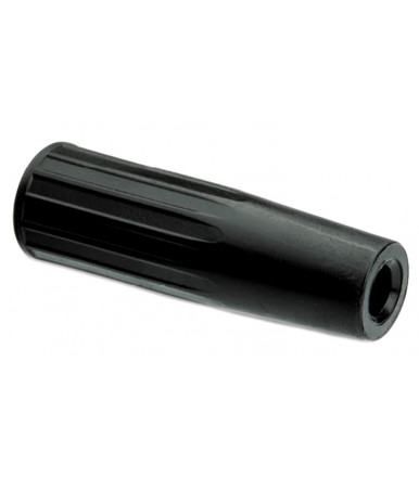 Knurled black technopolymer handle with smooth through hole Gamm