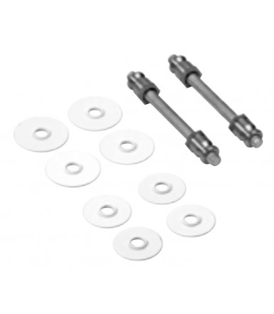 Fijación F7016 Ø 30 - 35 mm doble ajustable para tirador de aluminio, perfiles tubulares y puertas de cristal