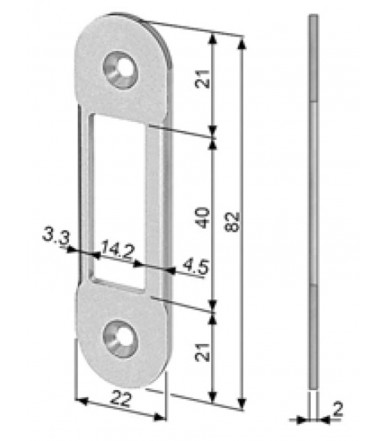 Kit Griff Duetto Ø 48 mm Aktiv-Aktiv für Faltbare Tür 38-48 mm