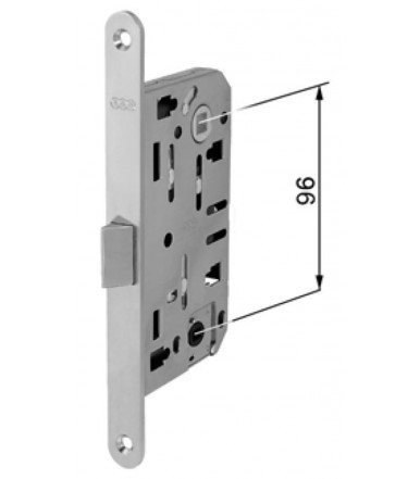 Serratura per porta interna Mediana Evolution con foro chiave