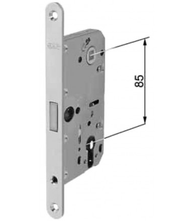 Cerradura magnética AGB para puerta Polaris 2XT con orificio para cilindro