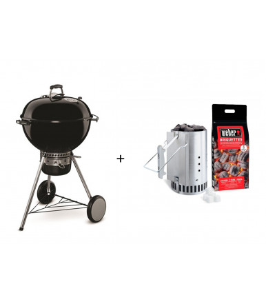 1490/5000 Oferta especial Barbacoa Weber Master-Touch GBS E-5750 con kit de chimenea de arranque 17631