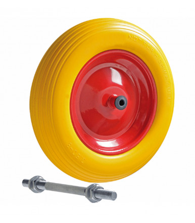 Solid anti-puncture wheel in polyurethane for wheelbarrow Valex
