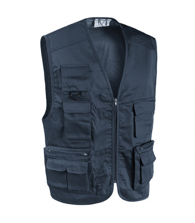 Star multi-pocket blue work vest