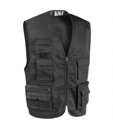 Gilet de travail noir multipoches Star