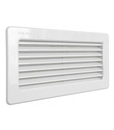 Rejilla de ventilación rectangular de ABS 256x126 mm C229RB blanca