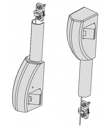 Coppia scrocco 07063.51 chiusura laterale per maniglione antipanico Cisa FAST