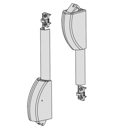 Coppia scrocco autobloccante 07063.61 chiusura alto-basso per maniglione antipanico Cisa FAST