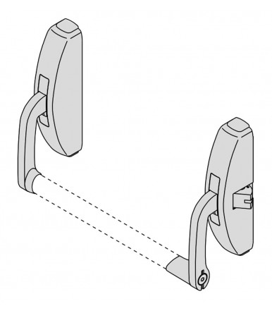 Maniglione 59301 antipanico da applicare con chiusura centrale Cisa PRESTIGE