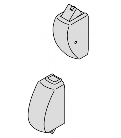 Par de picaporte autoblocante 07063.30 cierre superior-inferior para dispositivo antipánico Cisa PRESTIGE