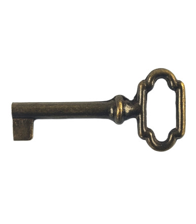 Fester Universalschlüssel 60 mm für Schrank- und Möbelschlösser, Barockes Bronze