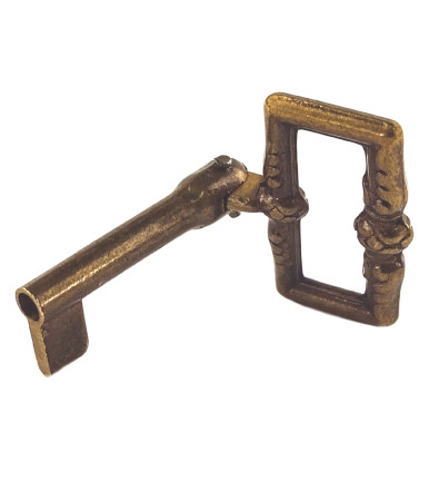 Universal foldable key 67 mm for cabinet and door locks, Baroque Bronze