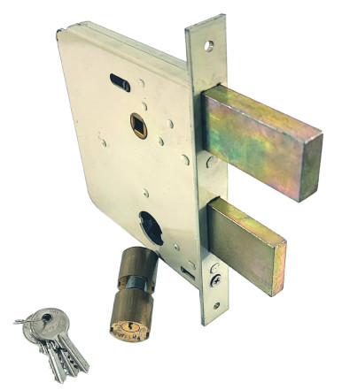 Mortice lock 054.50.40.0 with 2 throws and latch for steel doors Welka