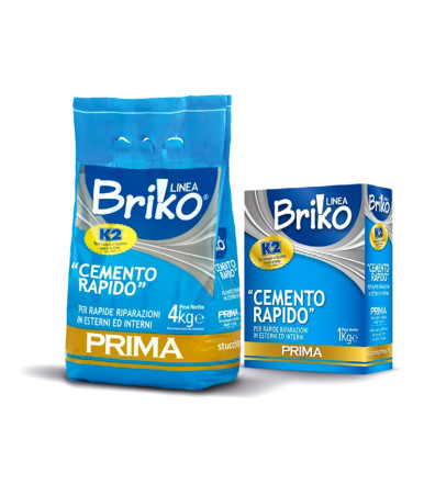 Quick-setting cement for indoor-outdoor repairs Briko K2 Line