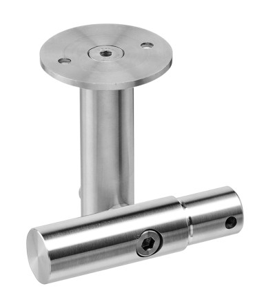 Conector terminal Ø 25 mm de techo en acero inoxidable para puerta corredera SINCRO JNF código IN.15.043