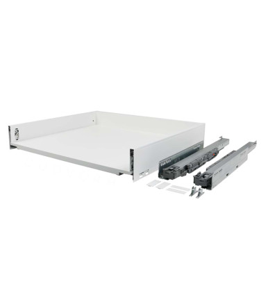 Tiroir blanc Blum LEGRABOX profondeur 400 mm assemblé avec coulisses