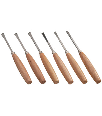 Ensemble 6 gouges pour bois Valex
