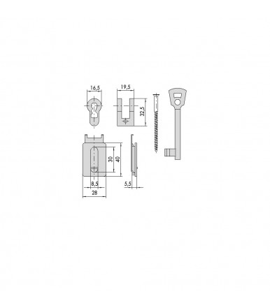 Adattatore cifrato per chiave a toppa Cisa 07071