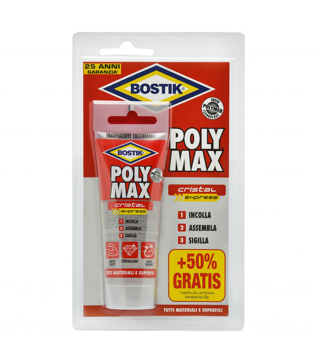 Bostik Poly Max Crystal Express transparent adhesive and sealant