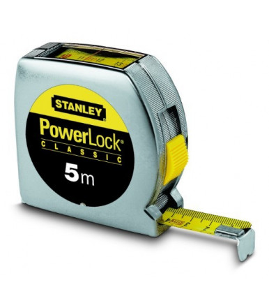 Mètre à ruban à fenêtre supérieure à lecture directe Stanley 5 mètres Powerlock