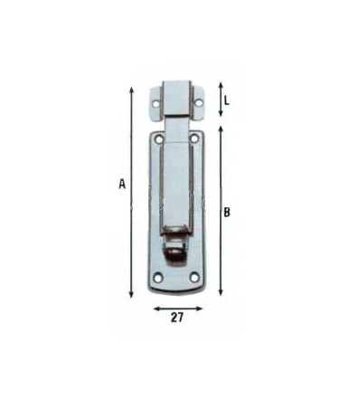 Catenaccio porta lucchetto extra leggero 10 cm Aldeghi