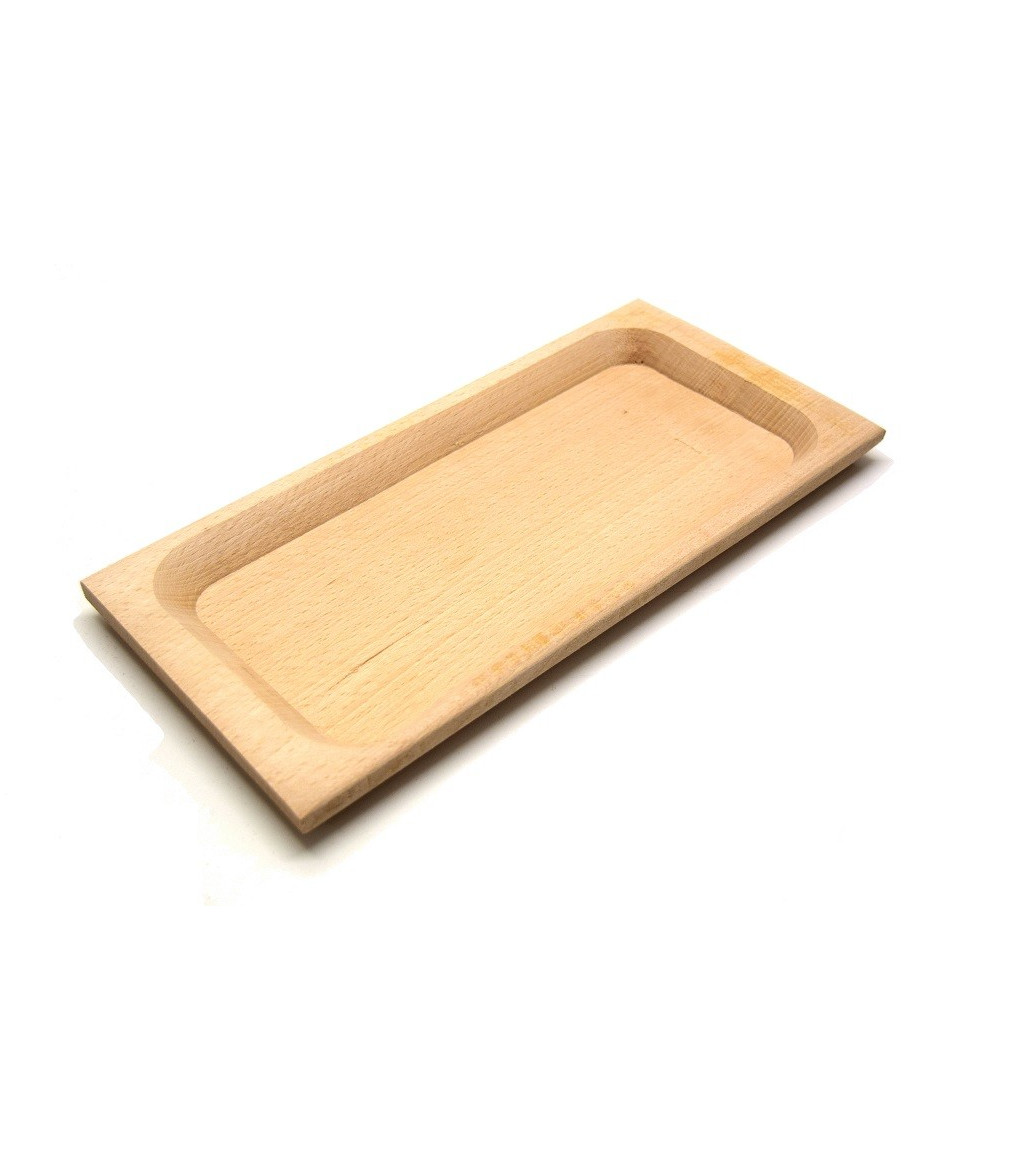 Vassoio piatto in legno di faggio artigianale non trattato