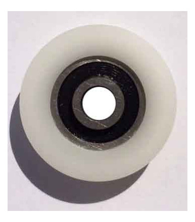 Nylon wheel round the throat Ø 30 mm