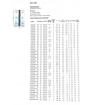 Aldeghi tight hinges galvanized steel