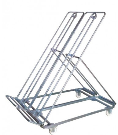 Cart Zinc plated stander for fruit and vegetable crates 2 fixed wheels and 2 swivel Ø mm 100 Art.140Z