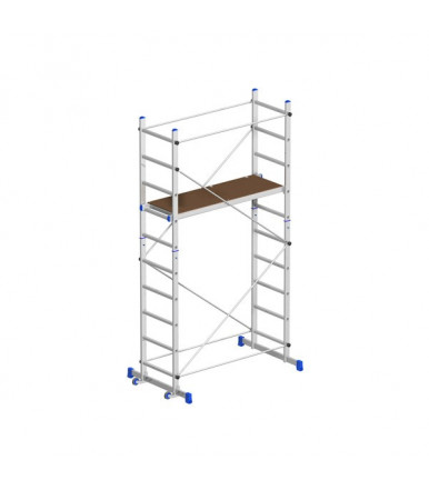 Marchetti TEAM ECO scaffold aluminum H2,90 M 2 stabilizing bases and 2 wheels 