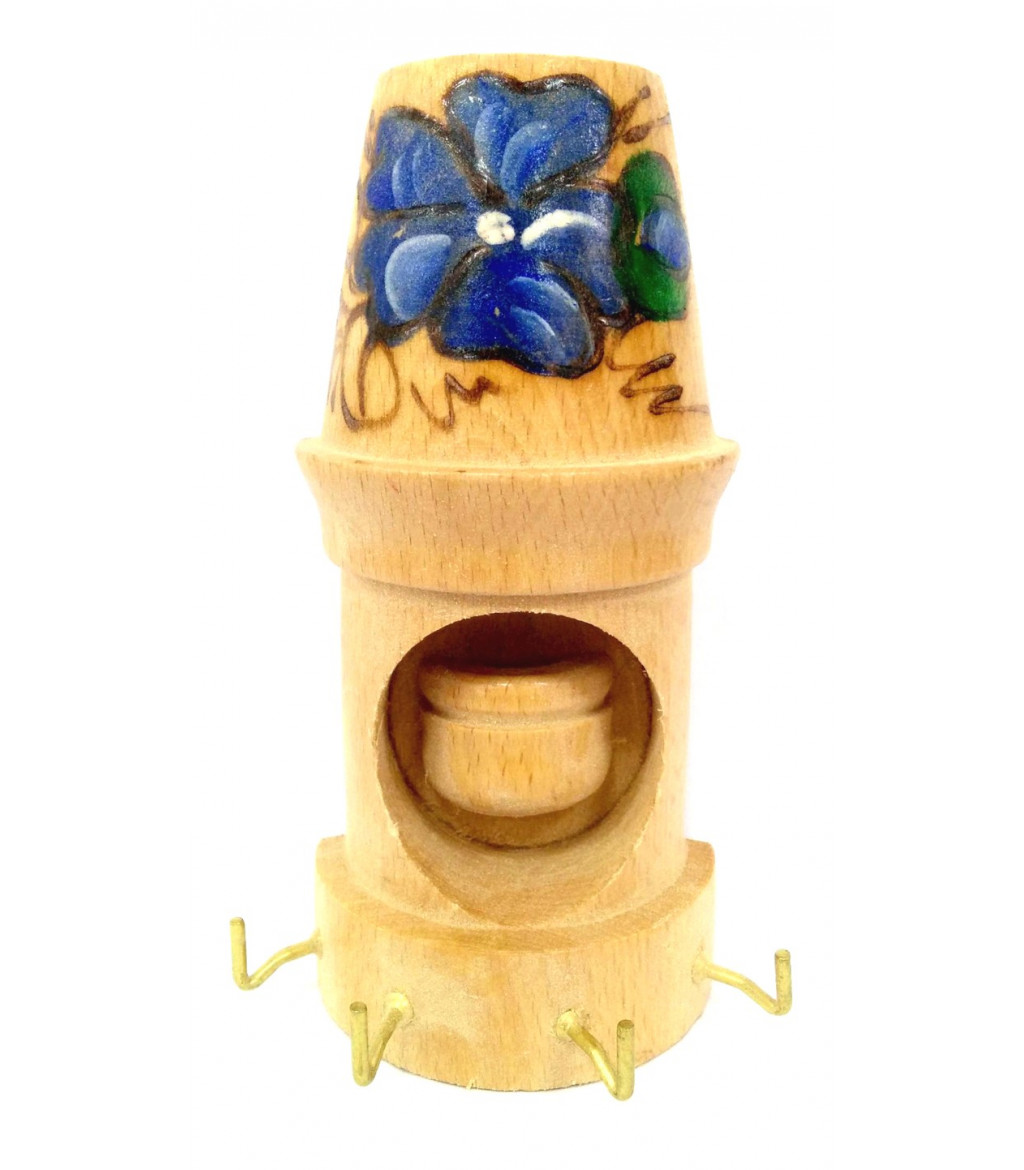 Appendichiavi e presine in legno di faggio a forma di caminetto artigianato  abruzzese